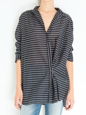 Humanoid Raf Striped Shirt Blouse Size S
